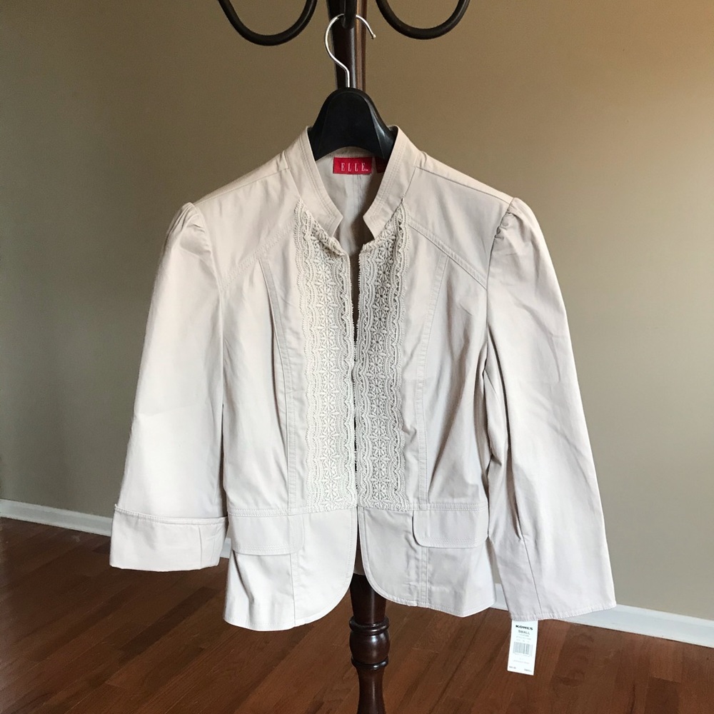 3/4 length sleeve 100% cotton blazer